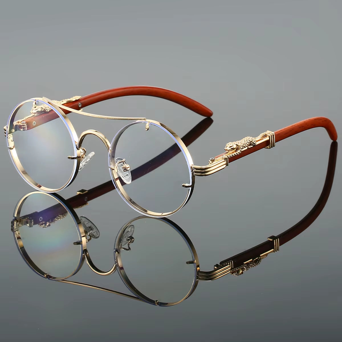 Vintage round Sunglasses Men Fashion Double Bridge Multicolor Shades Women Retro Trendy Brand Luxury Design Sun Glasses