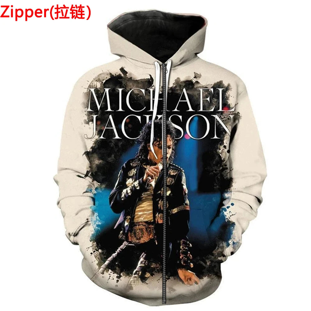 Popstar King Singer Michael Jackson Hiphop Newfashion Pullover Unisex 3Dprint Zipper/Hoodies/Sweatshirts/Jacket 12