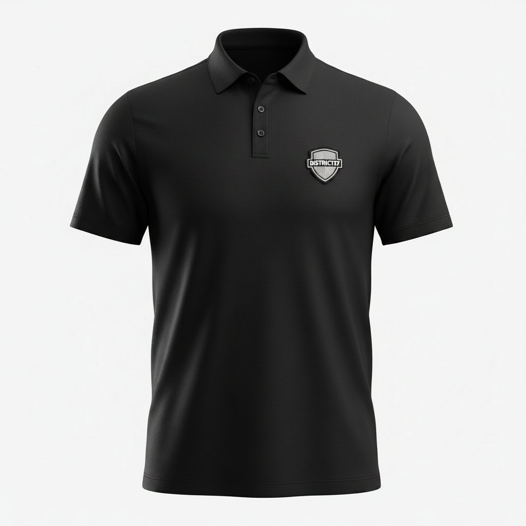 DISTRICT17 Golf T-Shirt - Black
